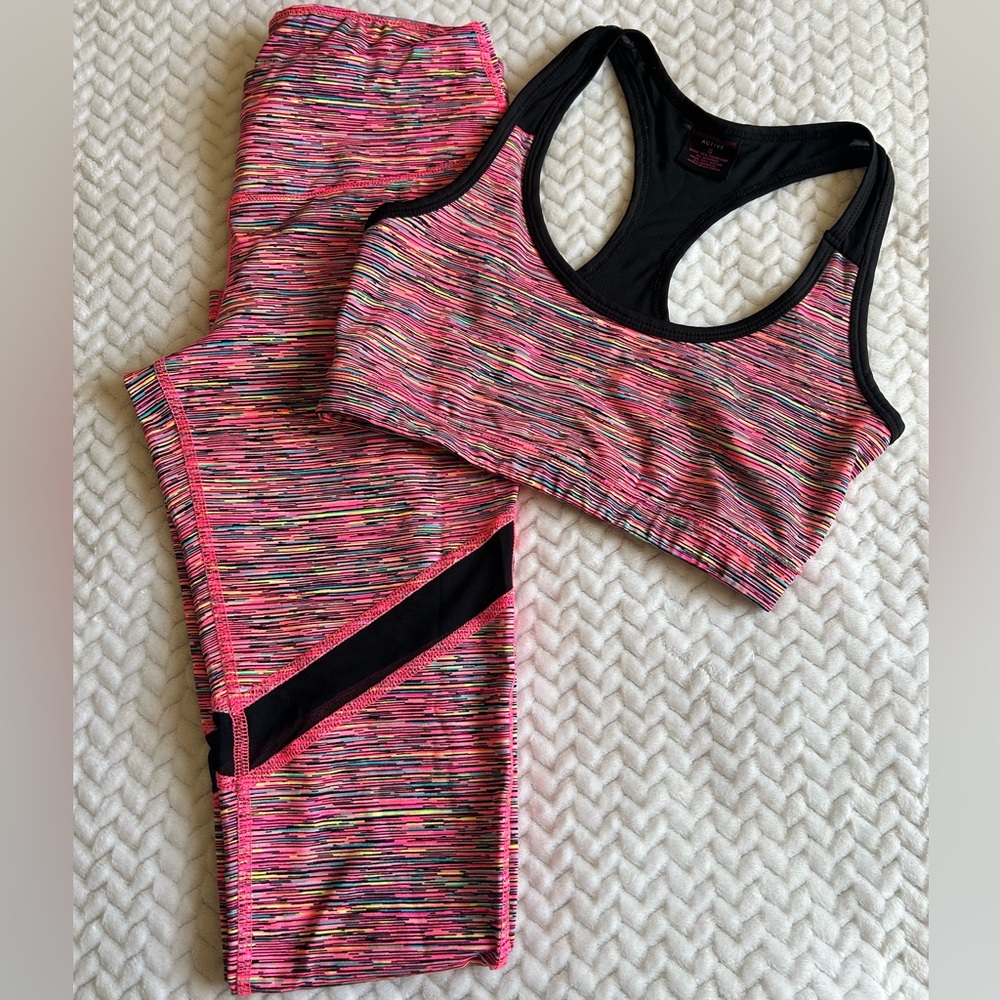 Material Girl Pink and Black Activewear Set